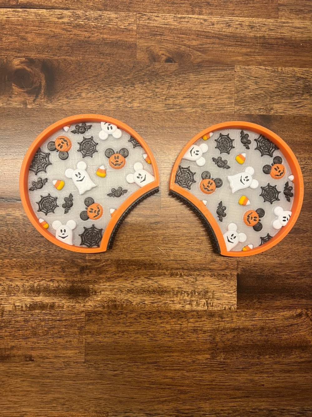 Halloween Ghost, Pumpkin & Spiderweb Mickey Disney Factory 55 Velcro Ears RARE